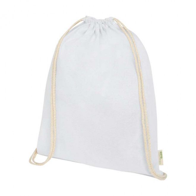 SAC À DOS PUBLICITAIRE EN COTON BIO 140 GR/M² 'PAPEY' - blanc