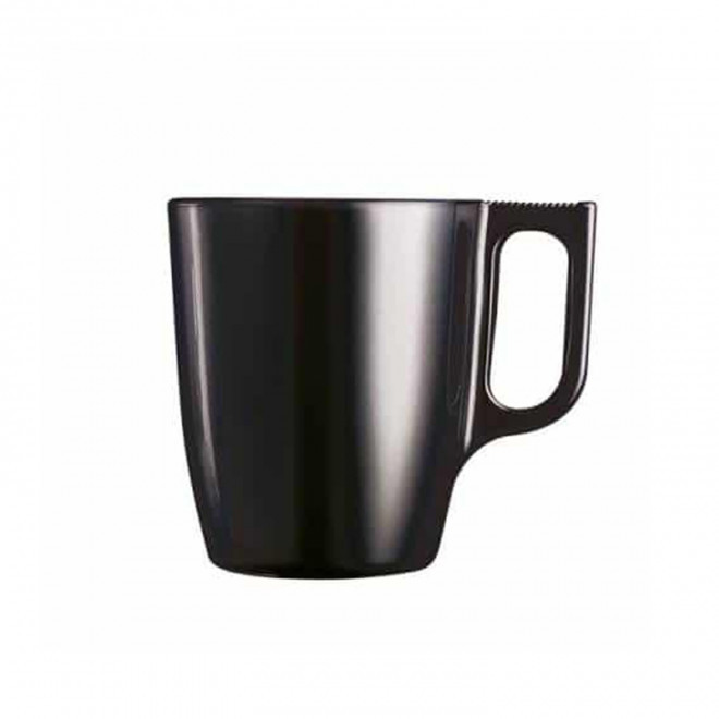 MUG EN VERRE MIF 250ML PERSONNALISABLE 'FLASHY' - noir