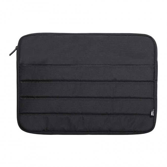 HOUSSE POUR ORDINATEUR PERSONNALISABLE EN RPET 'SIGA' - noir