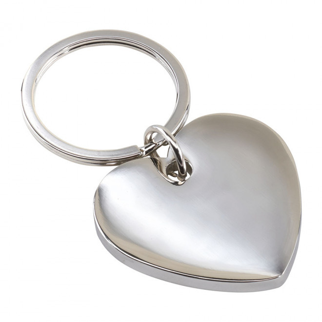 PORTE-CLES PERSONNALISABLE 'METALO' - coeur