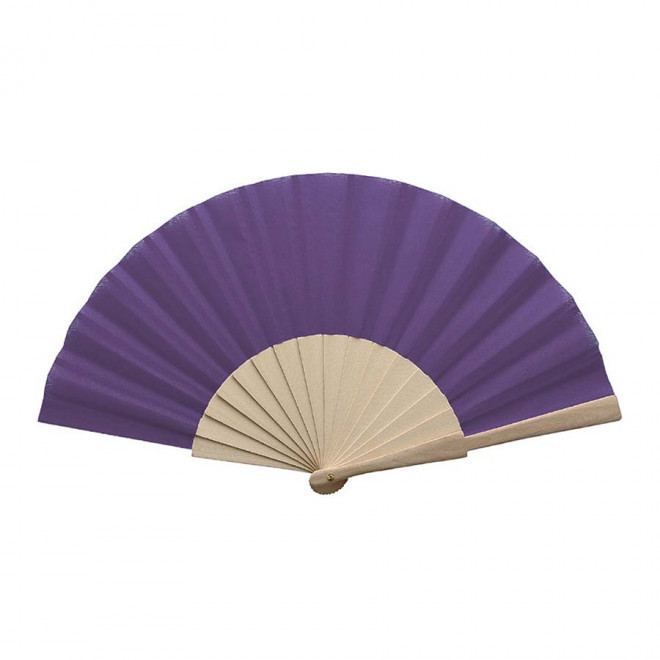 ÉVENTAIL PUBLICITAIRE EN BOIS 'FANNY WOOD' - violet