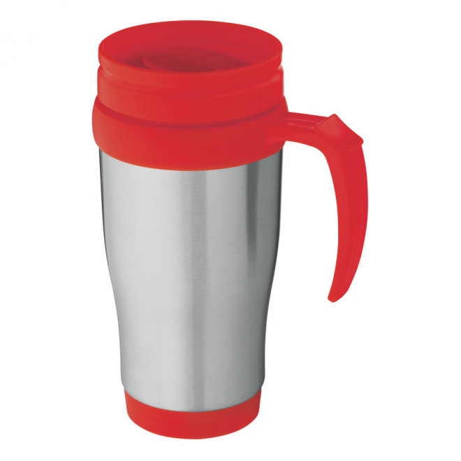 MUG ISOTHERME PERSONNALISABLE EN MÉTAL 'GILA' - rouge