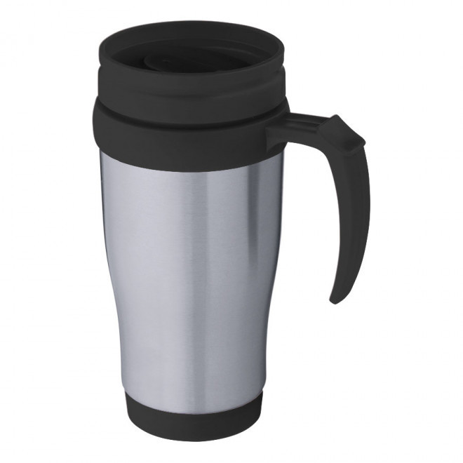 MUG ISOTHERME PERSONNALISABLE EN MÉTAL 'GILA' - noir