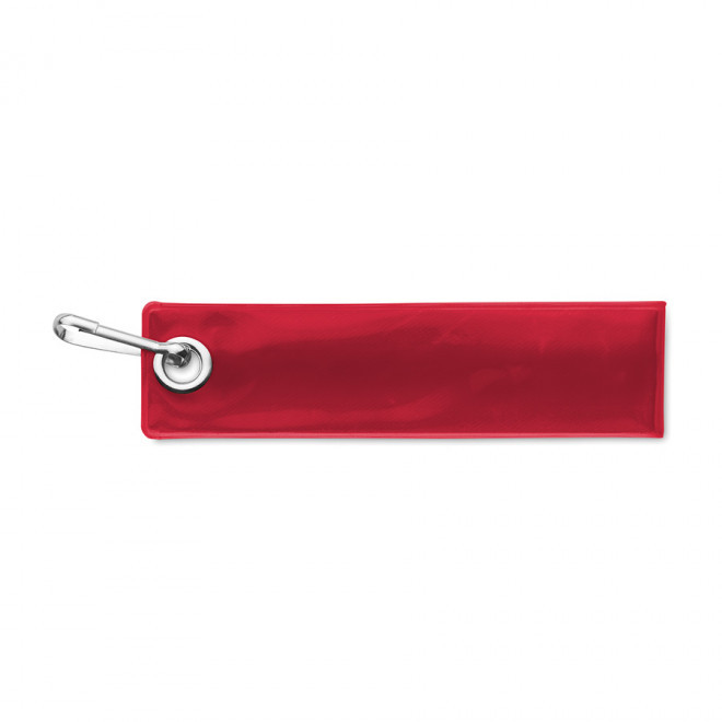 PORTE-CLÉS PERSONNALISÉ RÉFLÉCHISSANT PVC 'WING - rouge
