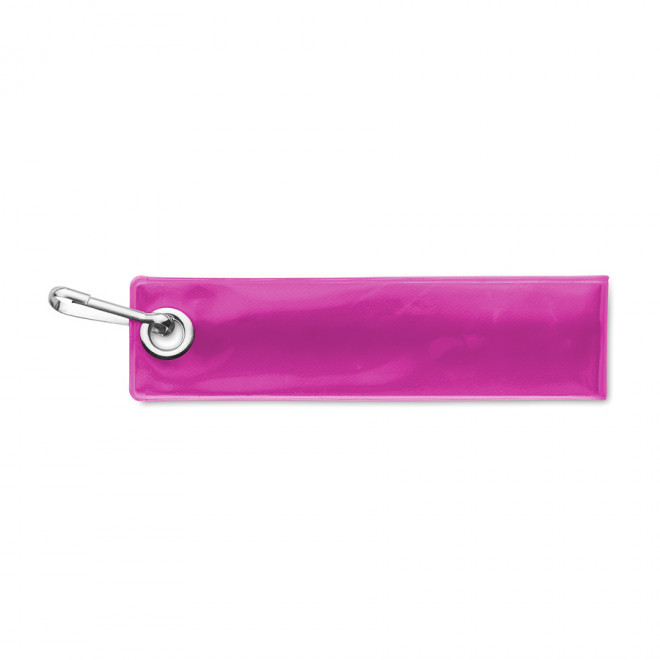 PORTE-CLÉS PERSONNALISÉ RÉFLÉCHISSANT PVC 'WING - rose