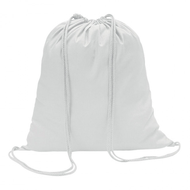 SAC À DOS PUBLICITAIRE EN COTON 'RHIDA COULEUR' 100 GR/M² - blanc