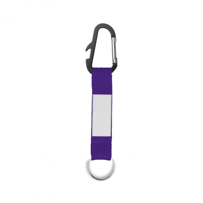 PORTE-CLÉS AVEC MOUSQUETON PERSONNALISÉ 'HOOKY PVC' - violet