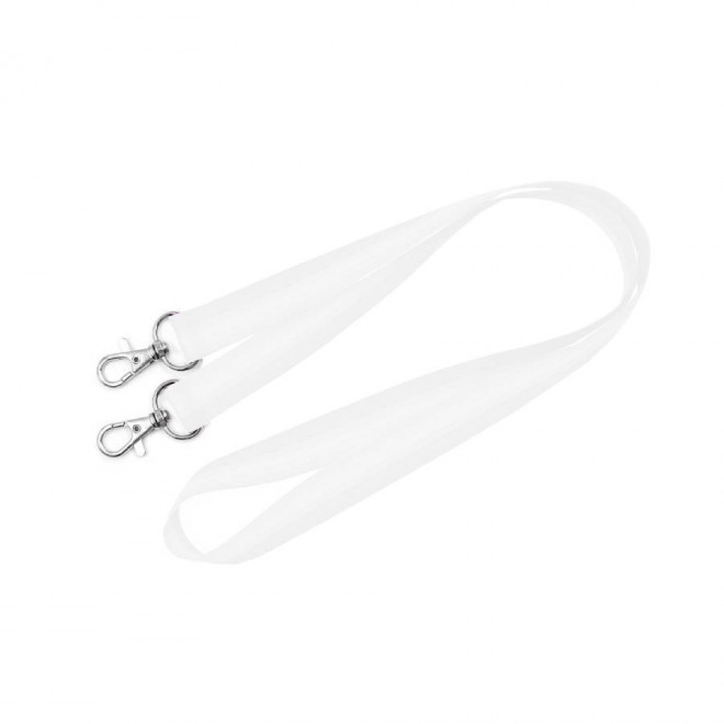 TOUR DE COU PERSONNALISÉ DOUBLE ACCROCHES 'NATHOU EUROPE' - blanc