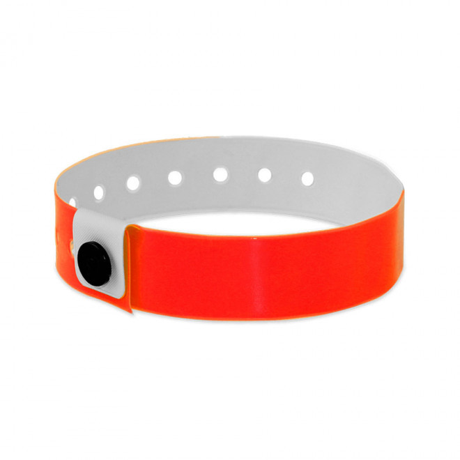 BRACELET PERSONNALISÉ EN VINYLE 'PUNCHY'  - rouge tango