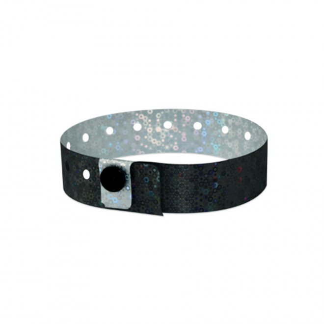 BRACELET PUBLICITAIRE EN VINYLE 'PUNCHY SHINE'  - noir