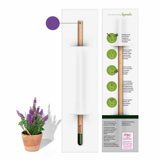 CRAYON COULEUR ET CARTONNETTE PERSONNALISÉS 'POUSS COLOR FULL' - chia