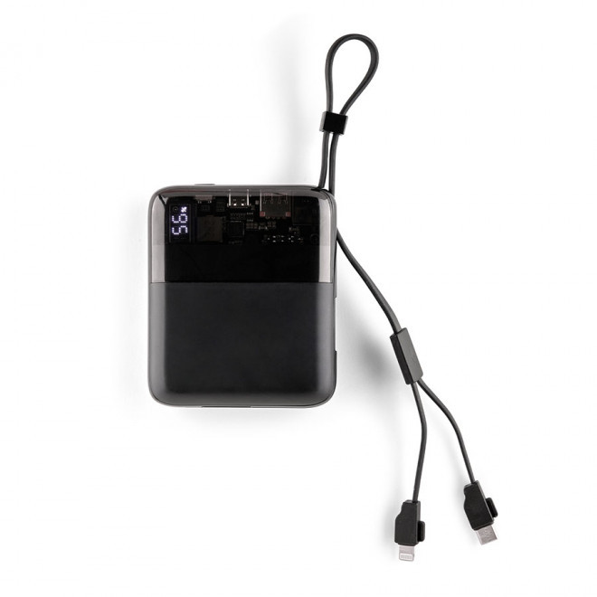 BATTERIE PERSONNALISABLE LIVOO® 10 000 MAH 20 W 'DROUAN' - noir