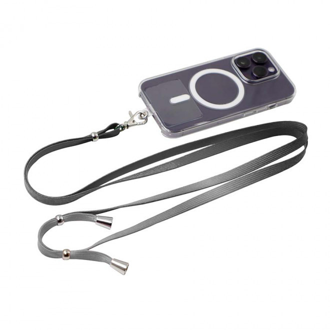 TOUR DE COU TELEPHONE PERSONNALISABLE SUBLI MIE 'PARSONO' - blanc