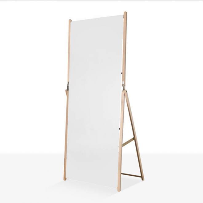 BANNER CHEVALET EN BOIS PUBLICITAIRE 'REKA' - blanc/bois