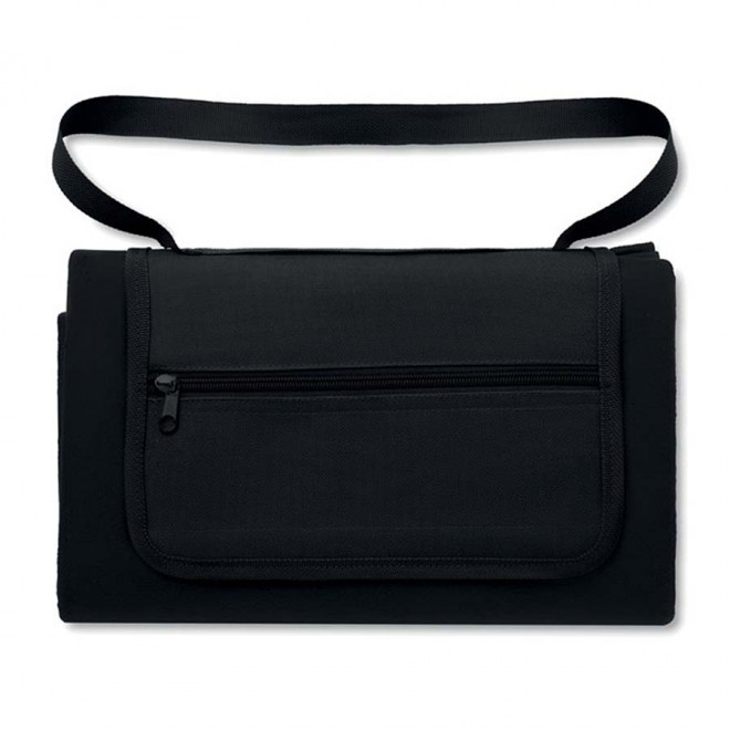 COUVERTURE PERSONNALISABLE POUR PIQUE-NIQUE 'COUVPIC' - noir