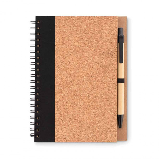 CARNET PUBLICITAIRE A SPIRALE AVEC STYLO 'RAMSES LIEGE'  - noir