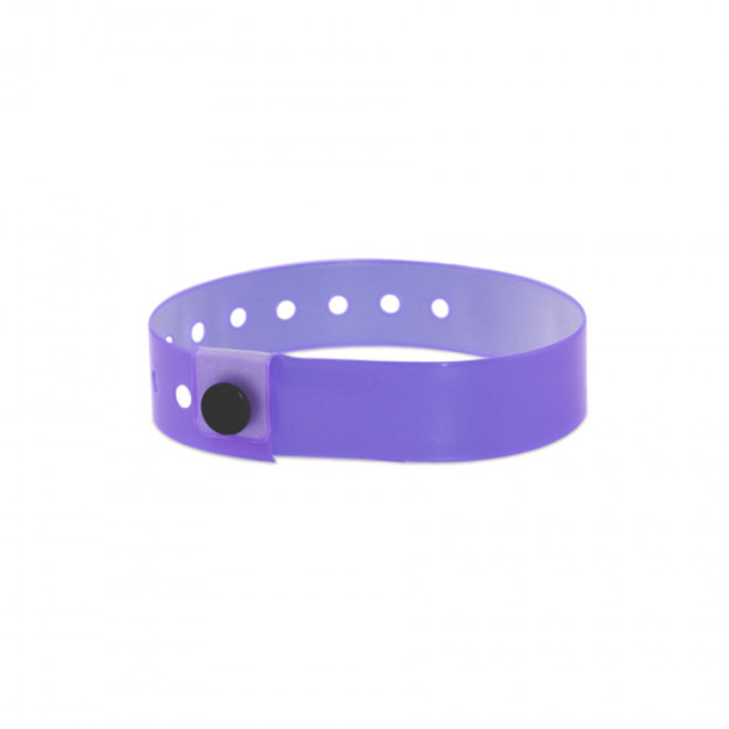BRACELET PERSONNALISABLE EN VINYLE 'PUNCHY TRANSLUCIDE' - violet clair