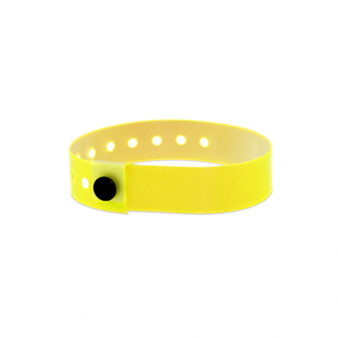 BRACELET PERSONNALISABLE EN VINYLE 'PUNCHY TRANSLUCIDE' - jaune citron