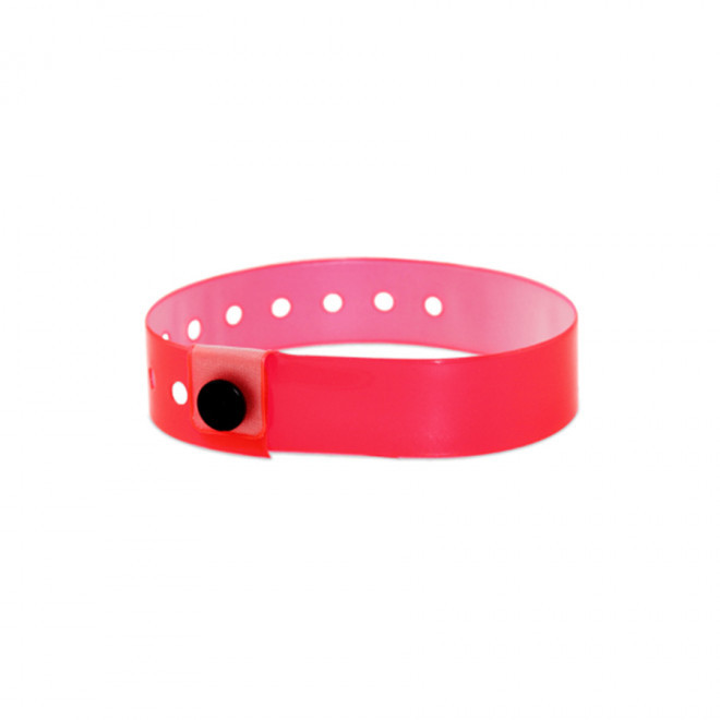 BRACELET PERSONNALISABLE EN VINYLE 'PUNCHY TRANSLUCIDE' - fraise