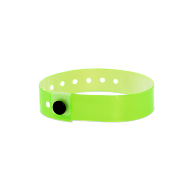 BRACELET PERSONNALISABLE EN VINYLE 'PUNCHY TRANSLUCIDE' - vert pomme