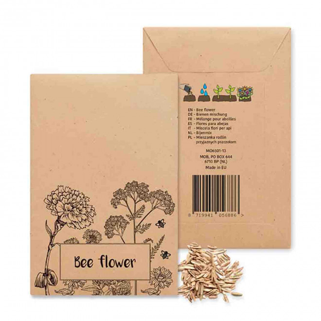 SACHET DE GRAINES PERSONNALISABLE FLEURS 'FLAURE' - fleurs abeille