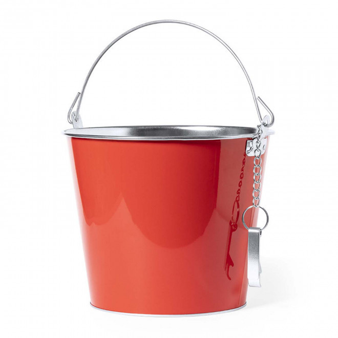 SEAU A BONBONS PERSONNALISE 6L 'CANDYBAR' - rouge