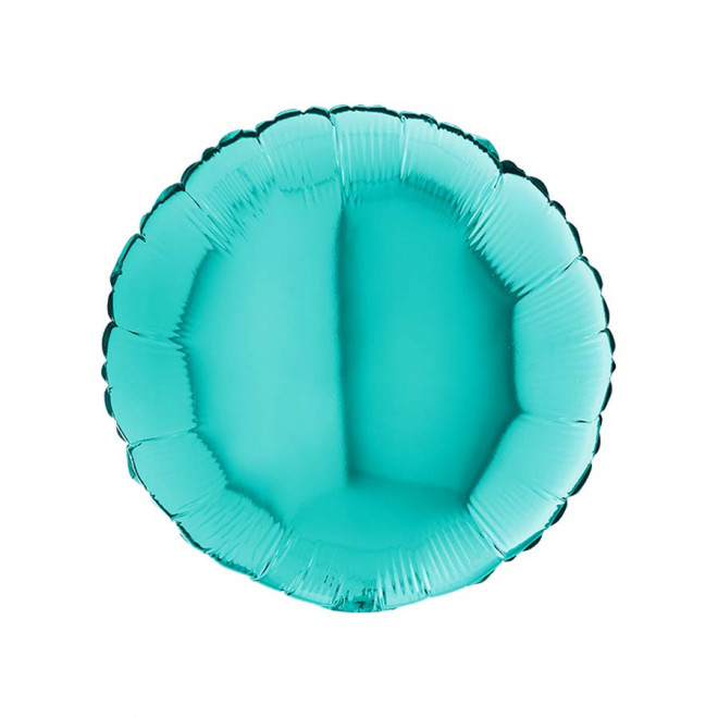 BALLON PERSONNALISÉ EN MYLAR 'MYLA ROND' - turquoise