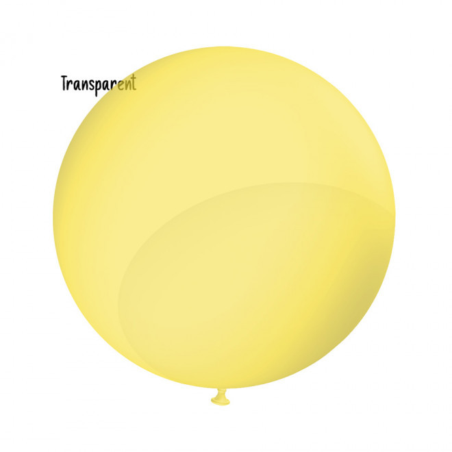  BALLONS DE BAUDRUCHE GÉANTS PERSONNALISÉS 'LUFTA' - jaune transparent