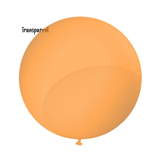  BALLONS DE BAUDRUCHE GÉANTS PERSONNALISÉS 'LUFTA' - orange transparent