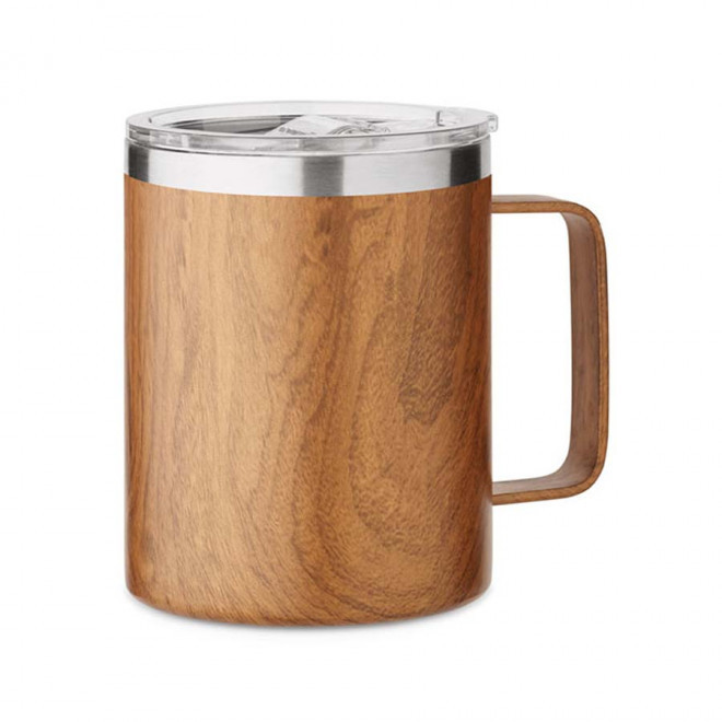 MUG EN ACIER RECYCLÉ PERSONNALISABLE 300 ML 'NAMIIB' - marron