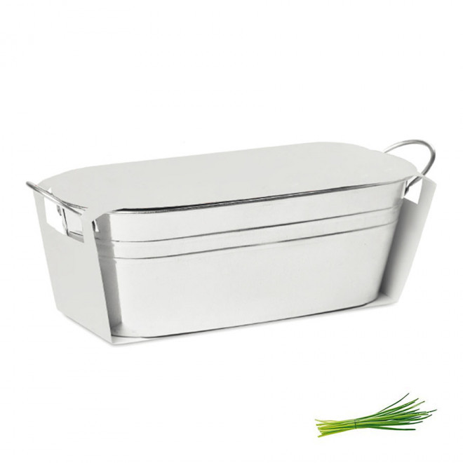 BAC A PLANTES PUBLICITAIRE 'BACAN BLANC' - ciboulette