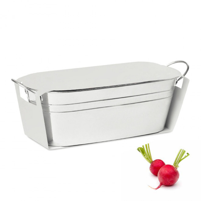 BAC A PLANTES PUBLICITAIRE 'BACAN BLANC' - radis