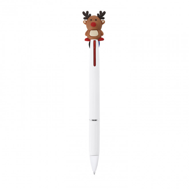 STYLO MULTICOLORE PERSONNALISABLE 'XMAS' - marron