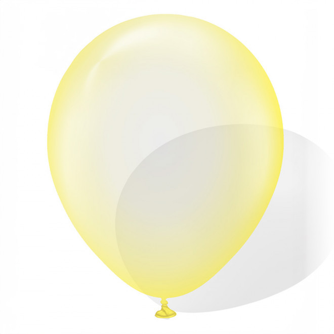 LOT 100 BALLONS DE BAUDRUCHE PUBLICITAIRES ø30 CM 'LUFT' - transparent jaune