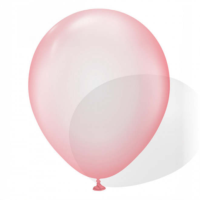 LOT 100 BALLONS DE BAUDRUCHE PUBLICITAIRES ø30 CM 'LUFT' - transparent rose