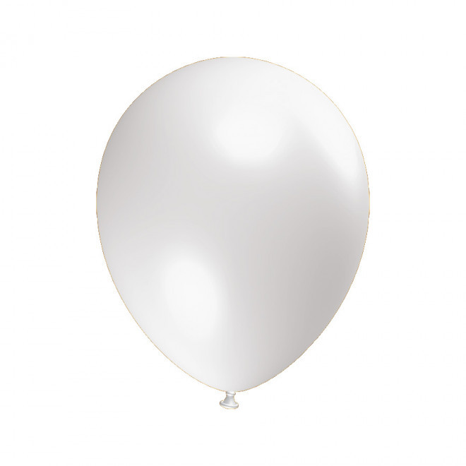 LOT DE 100 BALLONS PERSONNALISÉS 25CM 'LUFT MÉTAL' - blanc