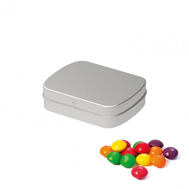 MINI BOITE A BONBON METALLIQUE PUBLICITAIRE 'VIMA' - argenté mat