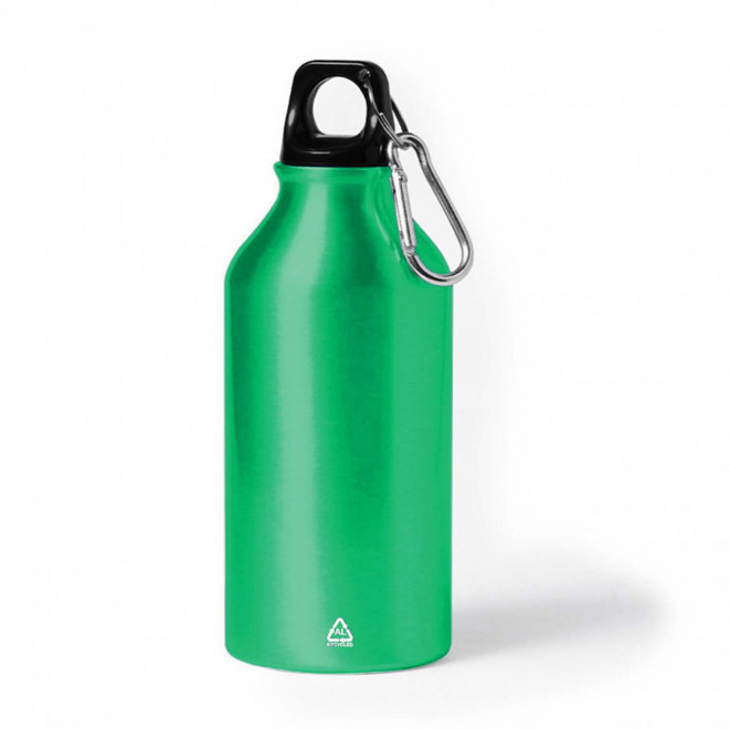GOURDE ALUMINIUM PUBLICITAIRE 400 ML 'EVEREST RECYCLE' - vert
