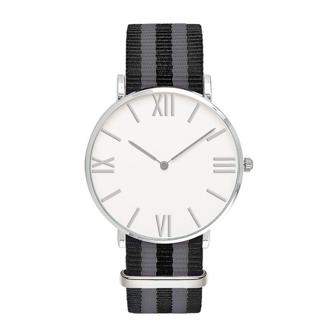 MONTRE PERSONNALISEE HOMME 'AXEL' - chromé/gris/noir