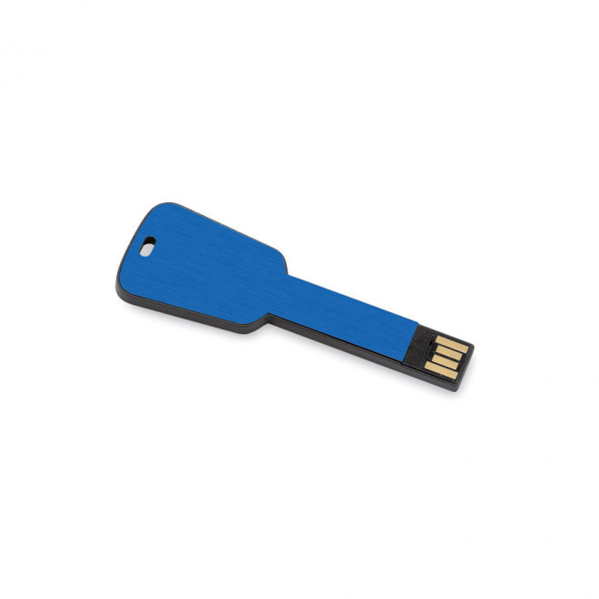 CLE USB PUBLICITAIRE EN FORME DE CLÉ 'KEYFLASH' 2GO A 16GO - bleu