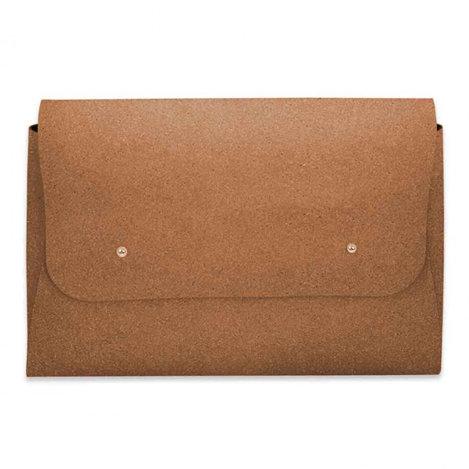 POCHETTE PUBLICITAIRE EN CUIR RECYCLE 'ELENA' - naturel