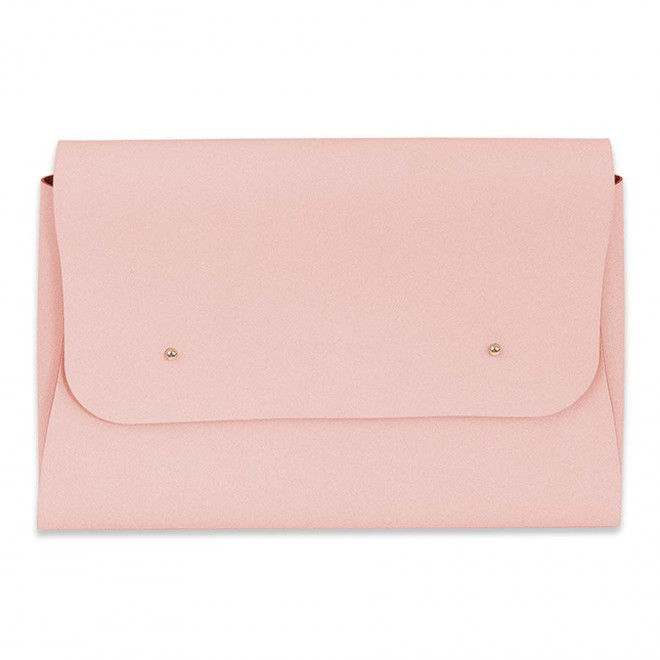 POCHETTE PUBLICITAIRE EN CUIR RECYCLE 'ELENA' - rose