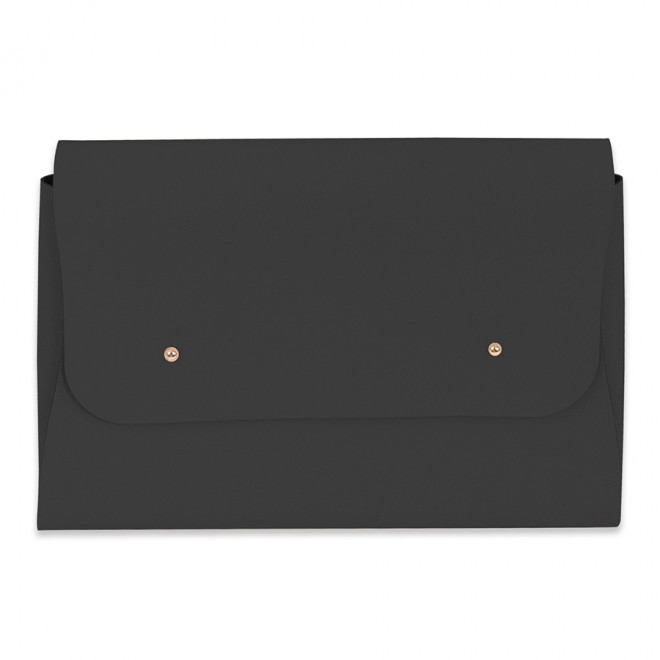 POCHETTE PUBLICITAIRE EN CUIR RECYCLE 'ELENA' - gris anthracite