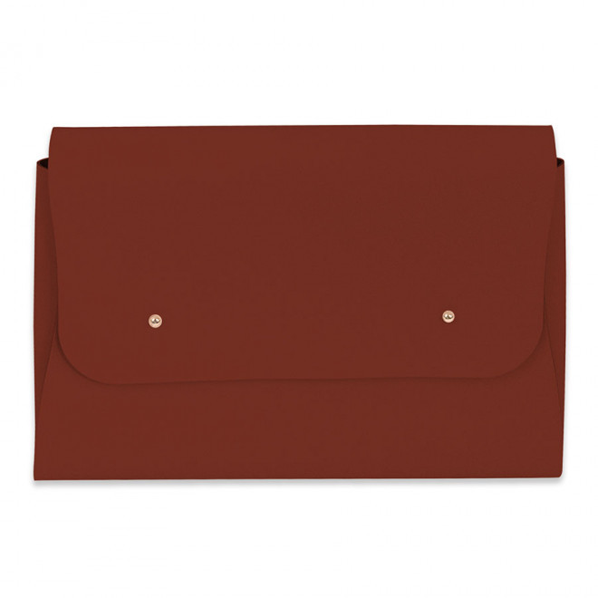 POCHETTE PUBLICITAIRE EN CUIR RECYCLE 'ELENA' - terracotta