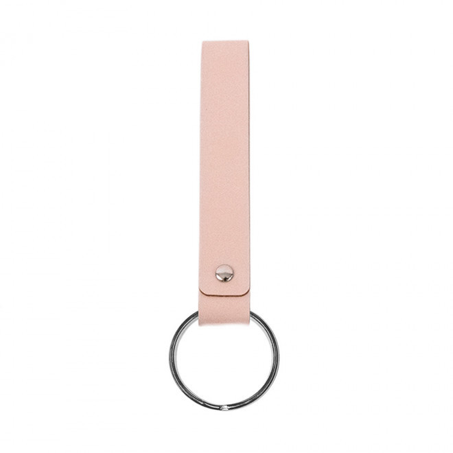 PORTE-CLES PUBLICITAIRE EN CUIR RECYCLE 'CLARA' - rose