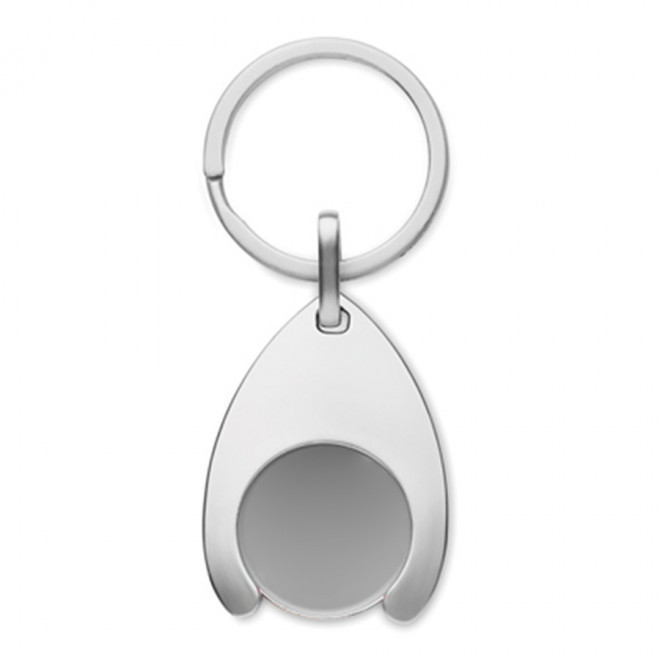 PORTE-CLES JETON PERSONNALISE 'EUROMETAL PLUS SHAPE' - argenté