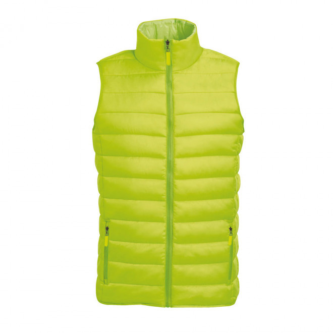 DOUDOUNE PUBLICITAIRE SANS MANCHE HOMME 'WAVE' - lime