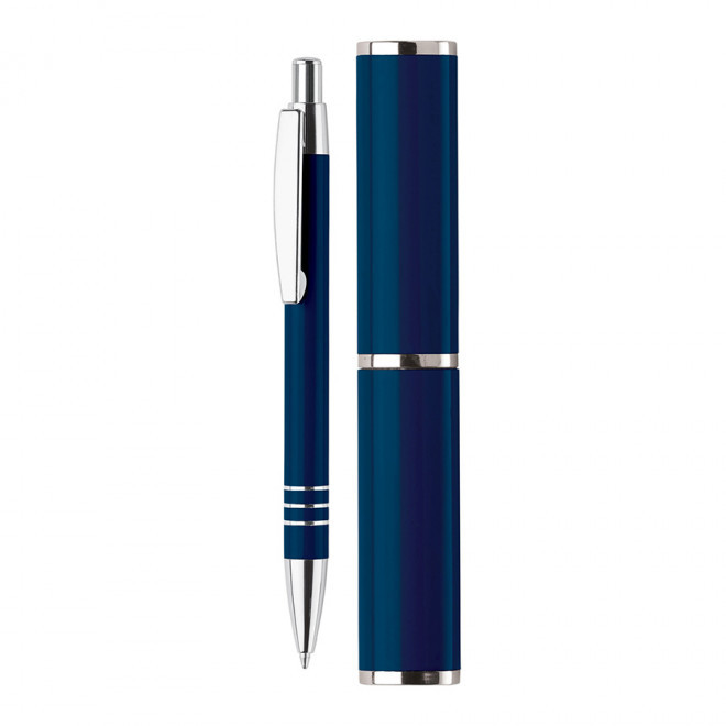 STYLO PERSONNALISÉ EN ALUMINIUM 'ROCOCO' 4J - bleu
