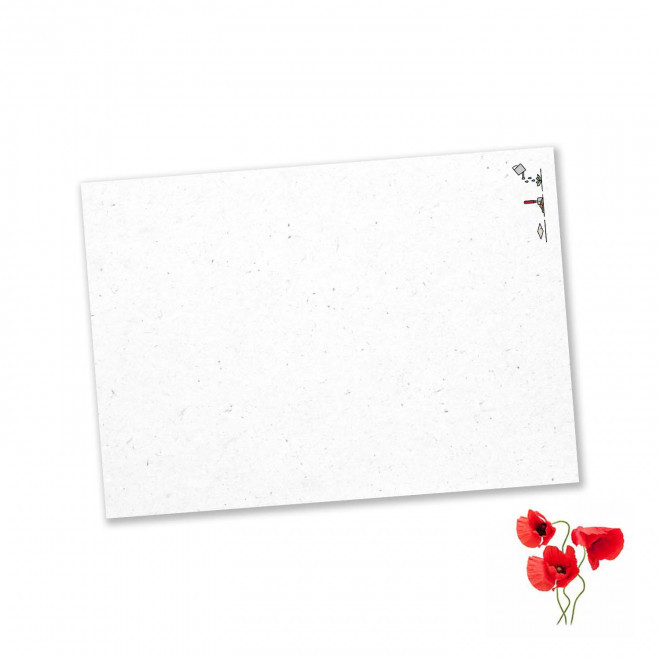 PAPIER ENSEMENCE MIE PERSONNALISE 'HORTUS' A5 - coquelicot