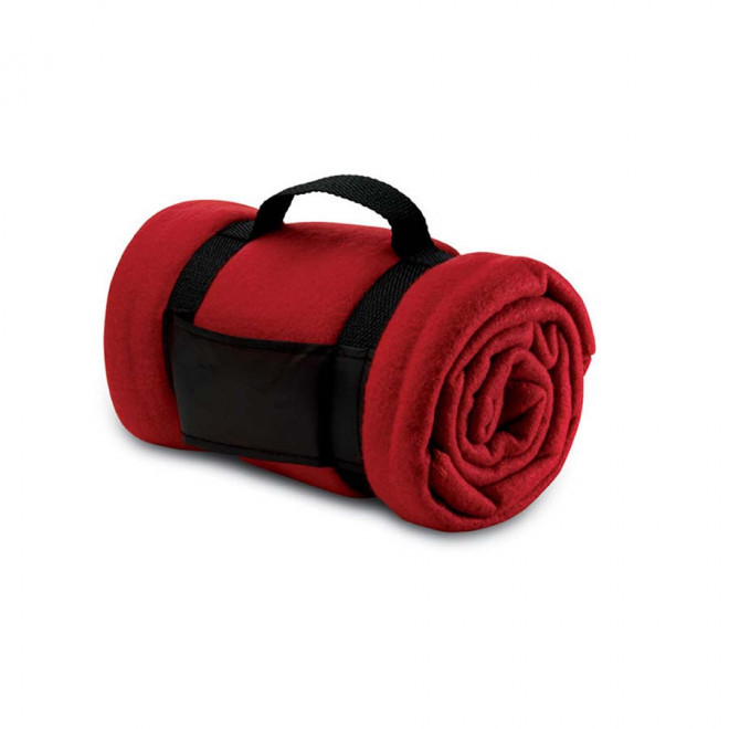 PLAID POLAIRE PERSONNALISABLE 'ODENSA' - rouge